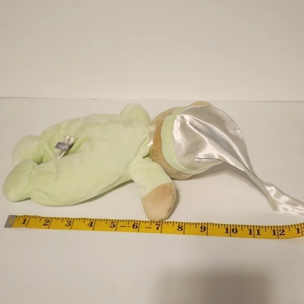 Carter's green bear Thank Heaven for little babies. In a night bonnet